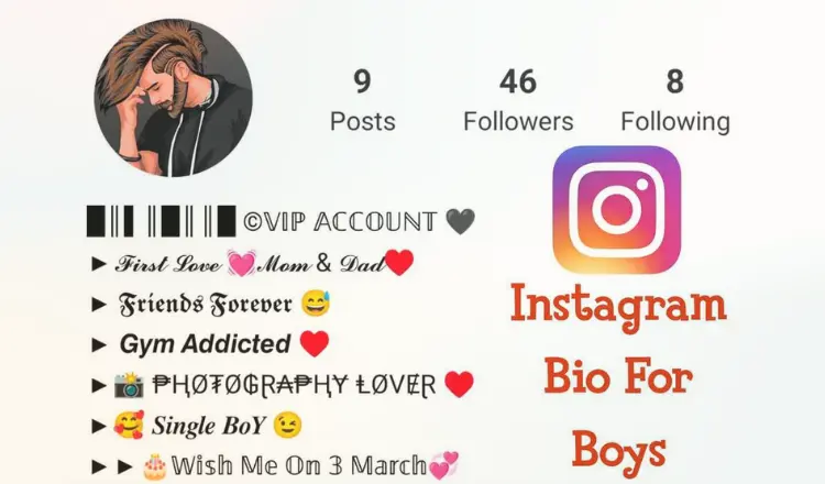 Instagram bios for boys Stylish Fonts