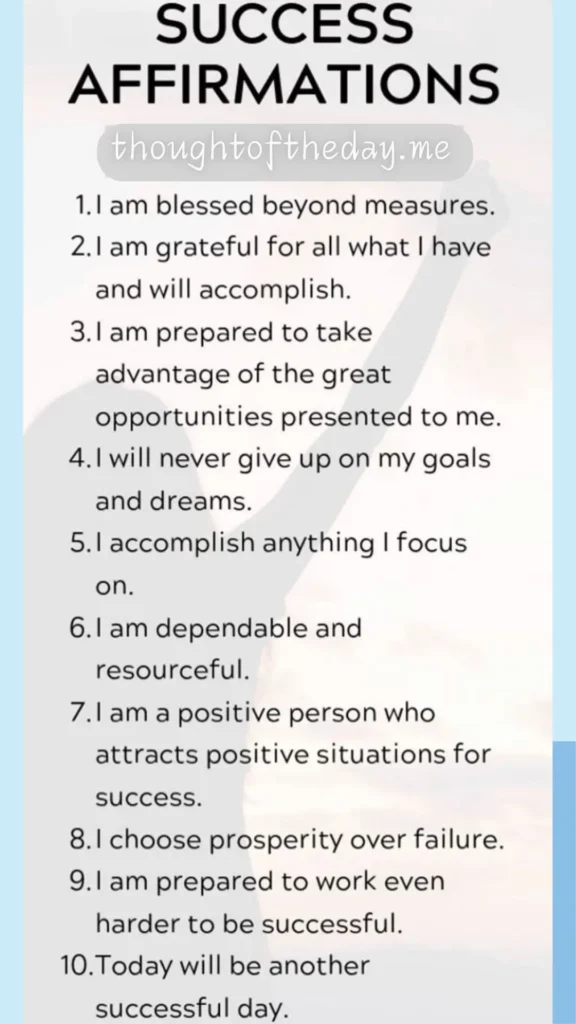 success affirmations